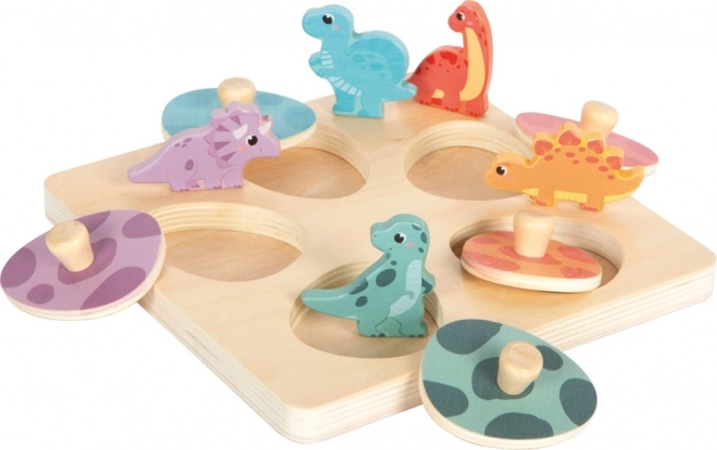Træ Memory Puslespil Dinosaurer