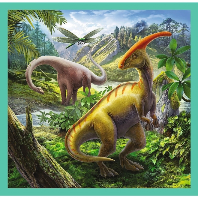 Puslespil 3i1 Dinosaurens Verden 20x19,5cm i kasse 28x28x6cm