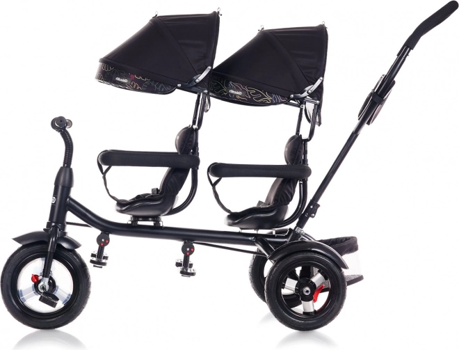 CHIPOLINO Tre-hjulet cykel til tvillinger 2Play Obsidian