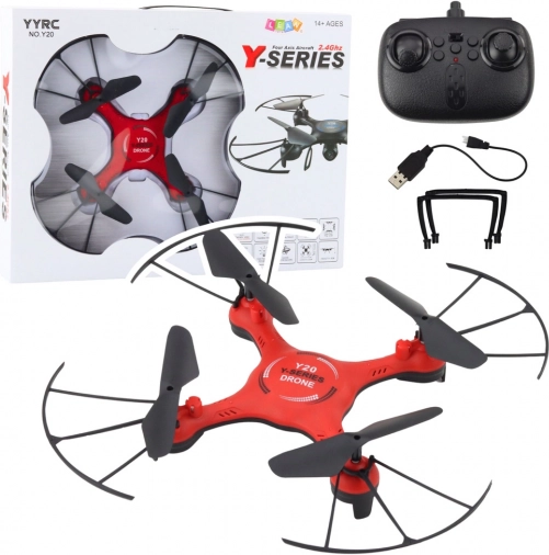 Drone med LED-effekter rød