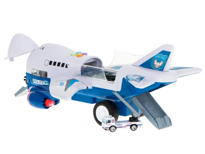 Politiets fragtfly med biler