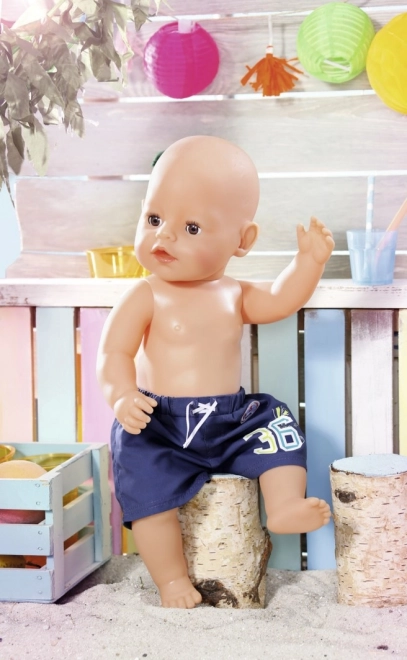 Baby born strand sommer shorts blå