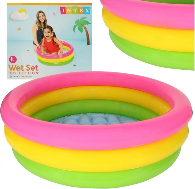 oppustelig børnepool INTEX rainbow 61 × 22 cm