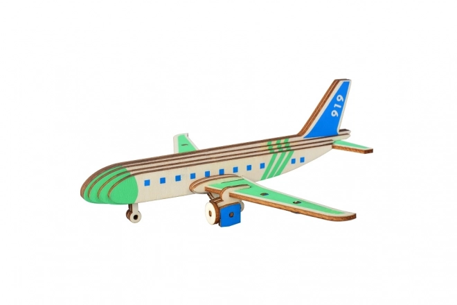 Træ 3D puslespil Passagerfly