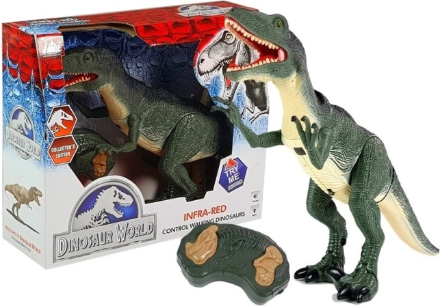 Interaktiv T-Rex dinosaur med fjernbetjening, lyde og lys