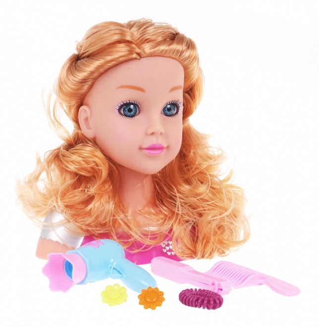 Blond stylinghoved + tilbehør