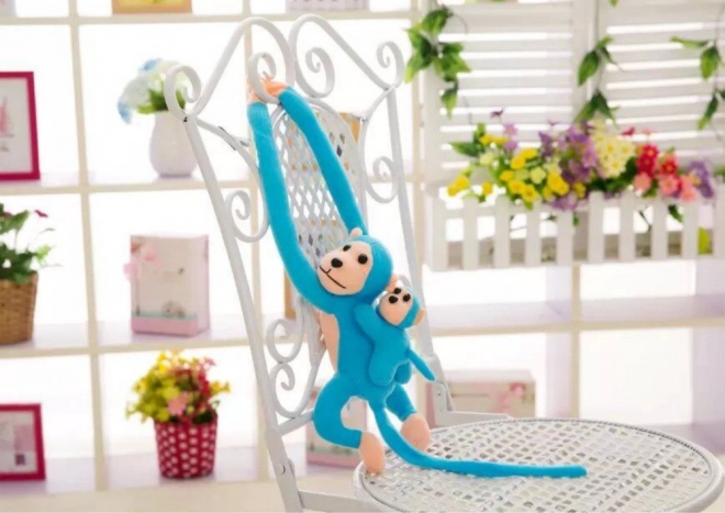 Plys maskot Baby Abe Blå 70 cm