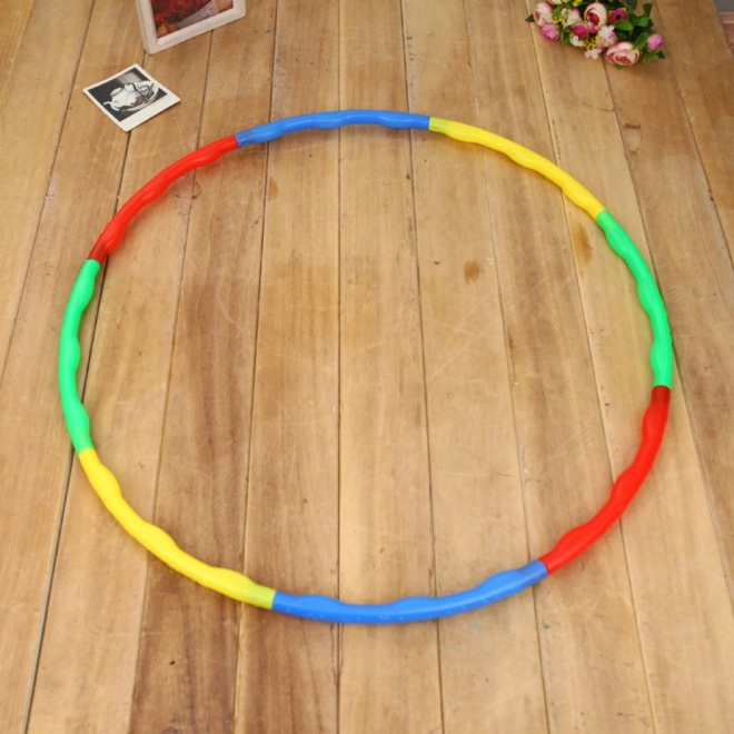 Farverig sammenklappelig Hula Hoop med massagepunkter