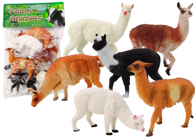Alpaka Lamy Farm Sæt Figurer 6 stk. Mix