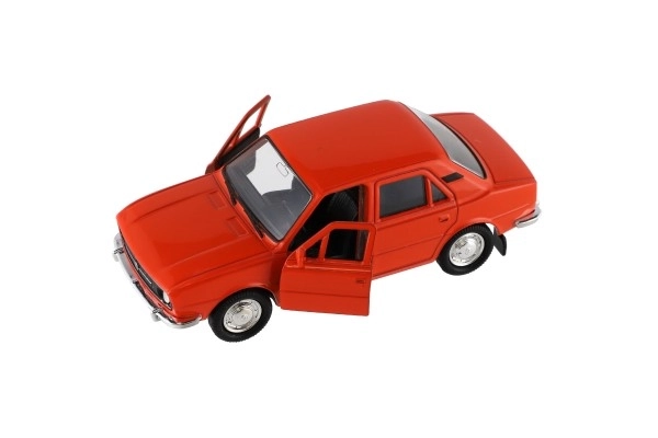 Auto Welly Škoda 105L metal/plast 11cm 1:34-39 på fri hjul 4 farver i æske 15x7x7cm