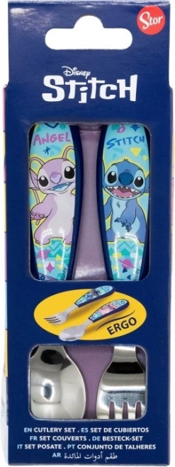 Børnebestik med Stitch-motiv