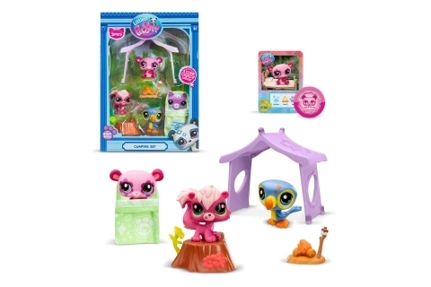 Littlest Pet Shop camping sæt med 3 figurer