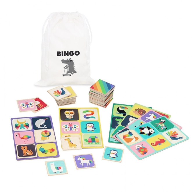 Vilac Træ bingo regnbue dyr
