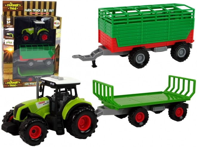 Traktor med anhænger Gård
