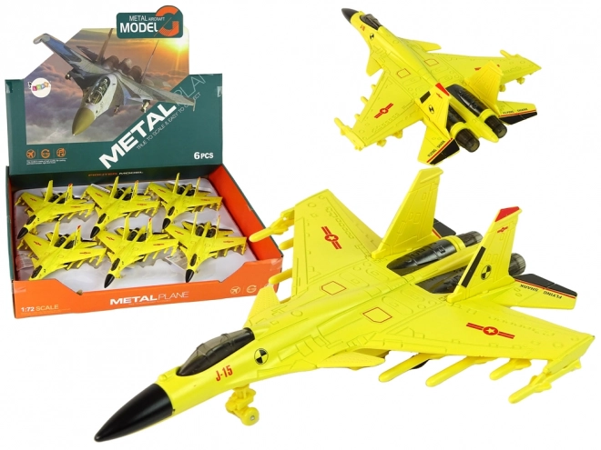 Jagerfly med friktionstræk 1:72 gul