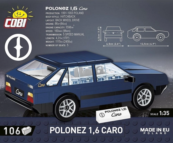 Polonez Caro model i blokke 1:35 fra COBI