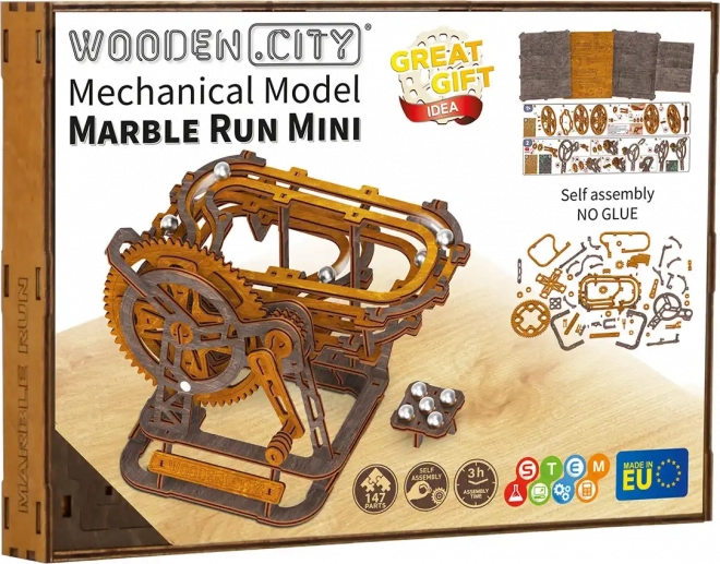 Træ 3D-puslespil Kuglebane Mini fra Wooden City