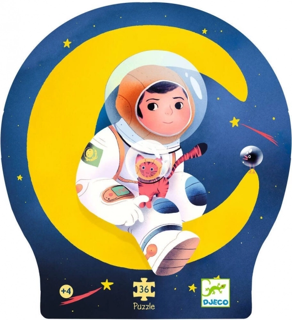 Puslespil Astronaut på Månen 36 brikker