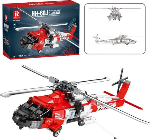 Byggesæt redningshelikopter HH-60J Jayhawk 1137 dele