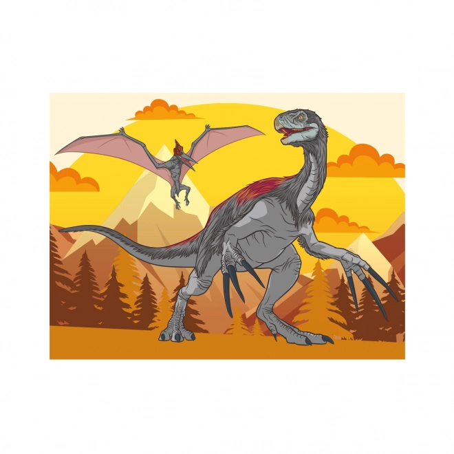 Kubus klodser Jurassic World træ 12 stk i æske 22x18x4cm