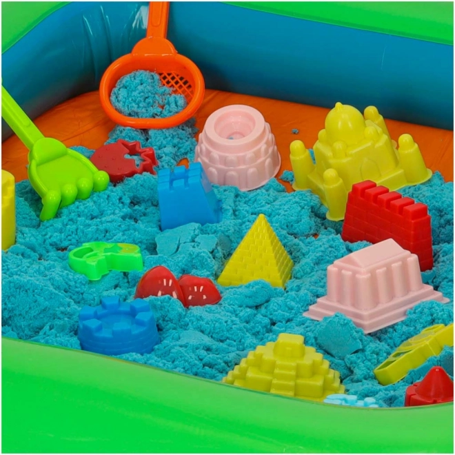 Kinetisk sand i kasse 1 kg sandkasse - 27 dele