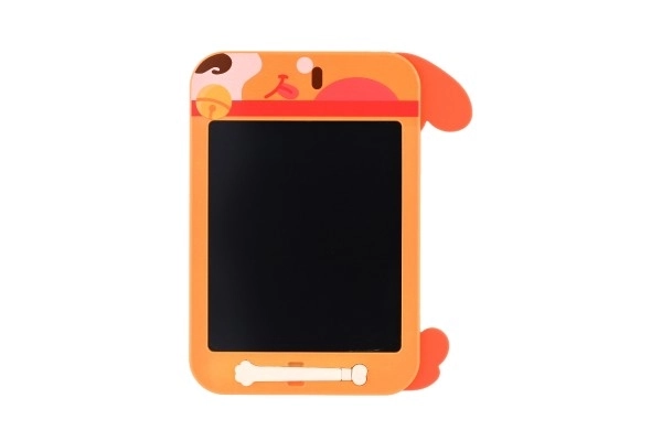 Tegnetavle med hund - orange