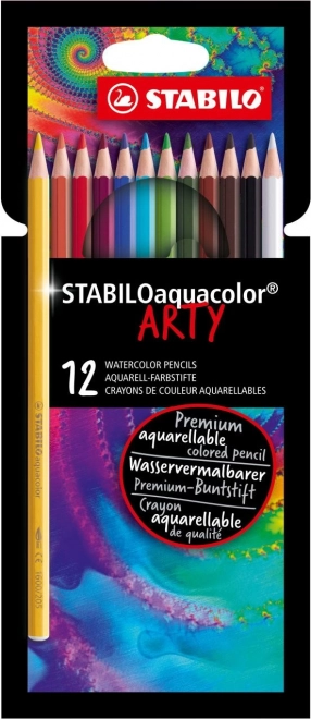 Sæt akvarelfarveblyanter Stabilo Aquacolor Arty 12 stk
