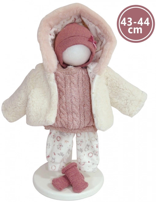 Realistisk babydukke med lyde og blødt krop 44 cm