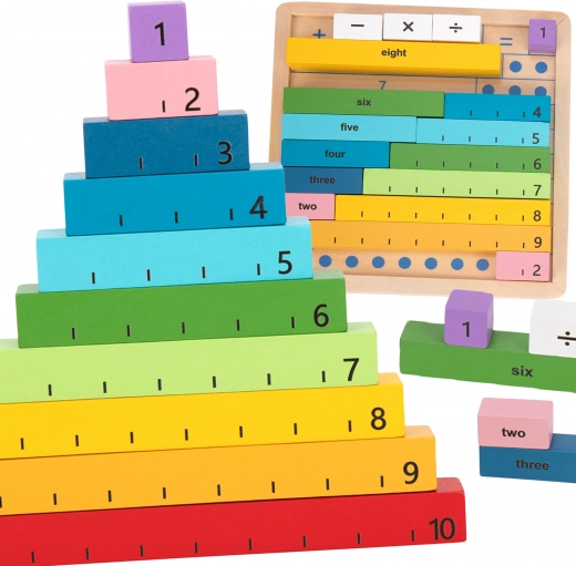 Træ-matematikplade TOOKY TOY til at lære at regne