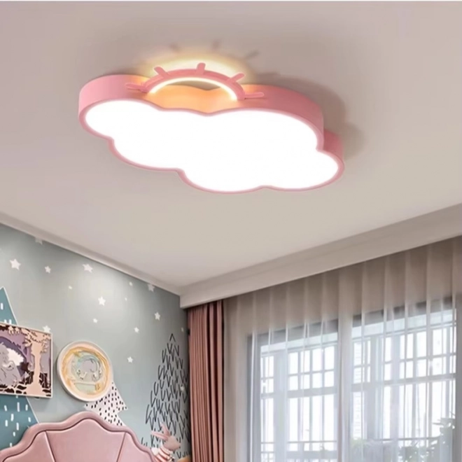 LED lampe lyserød sky med fjernbetjening