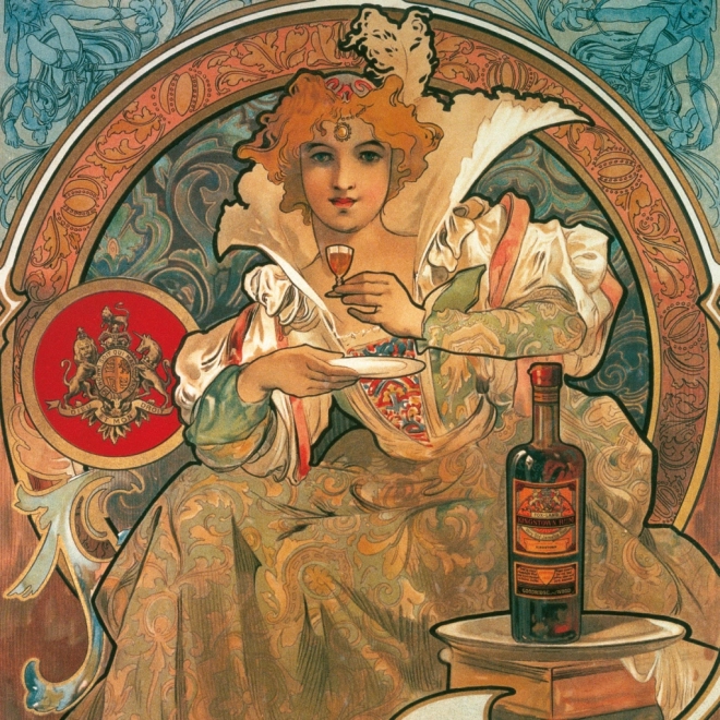 Notesblok Kalender Alfons Mucha 2026