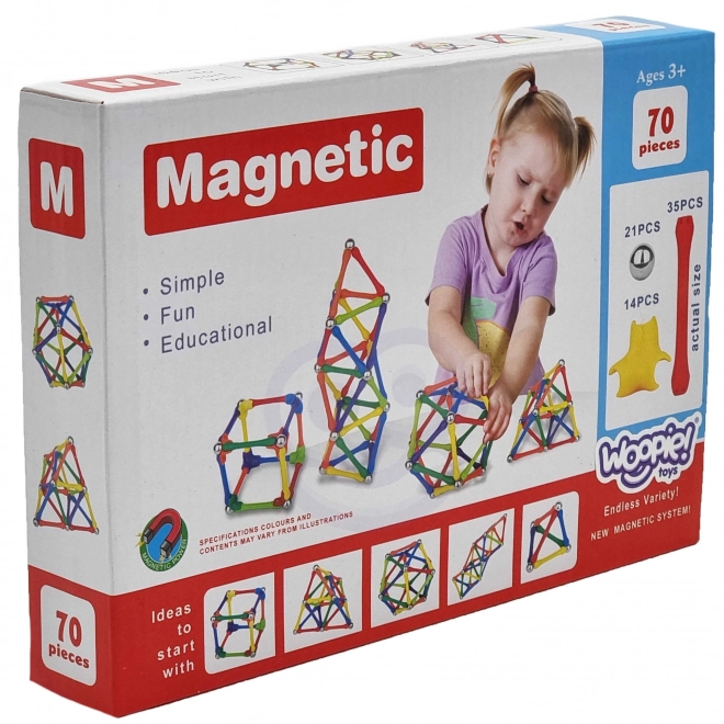 Magnetisk Byggesæt Woopie 70 Dele