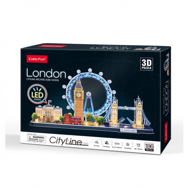 3D puslespil By linje - London med LED