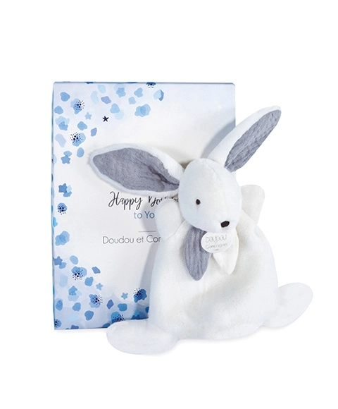 Doudou Gaveæske blå - mini kanin 17 cm
