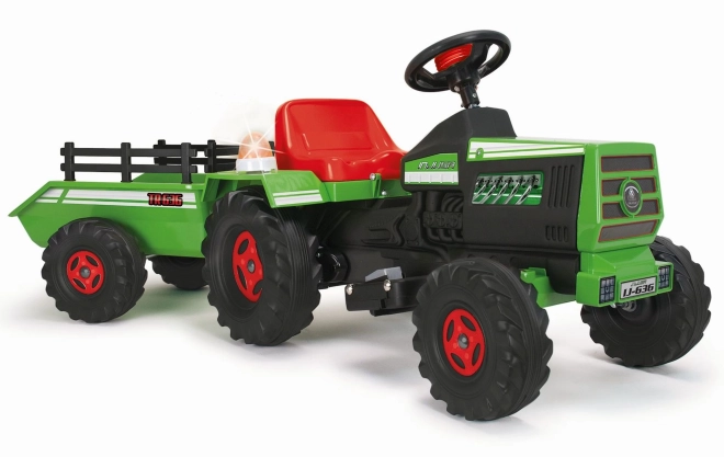 Børns elektriske traktor med trailer 6V