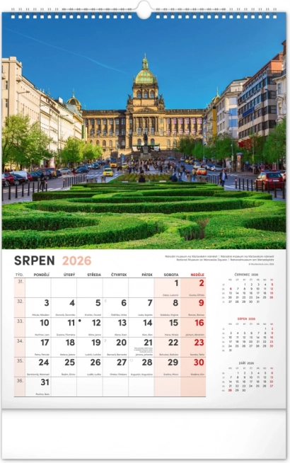 Vægkalender Prag 2026