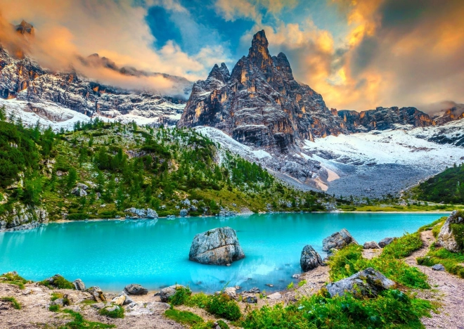 ENJOY puslespil – Lago di Sorapis, Dolomitterne (Italien), 1000 brikker