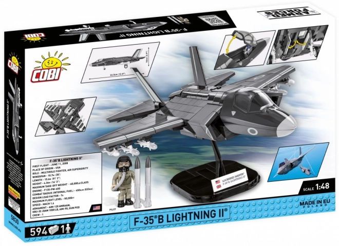 Model af kampflyet F-35B Lightning II fra klodser