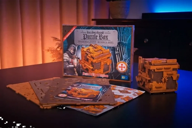 Træ puslespilsboks escape room spil med 149 dele