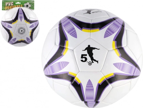 Fodbold bold lilla-hvid 23 cm