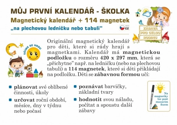 Magnetisk kalender - Børnehave 114 magneter