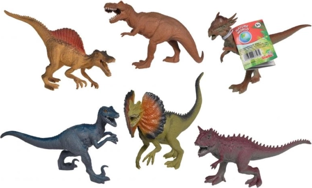 Gummi-dinosaur 17–22 cm, sæt med 6 arter