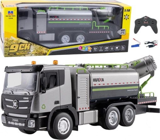 RC tankvogn med vandsprøjte 1:18 HUINA