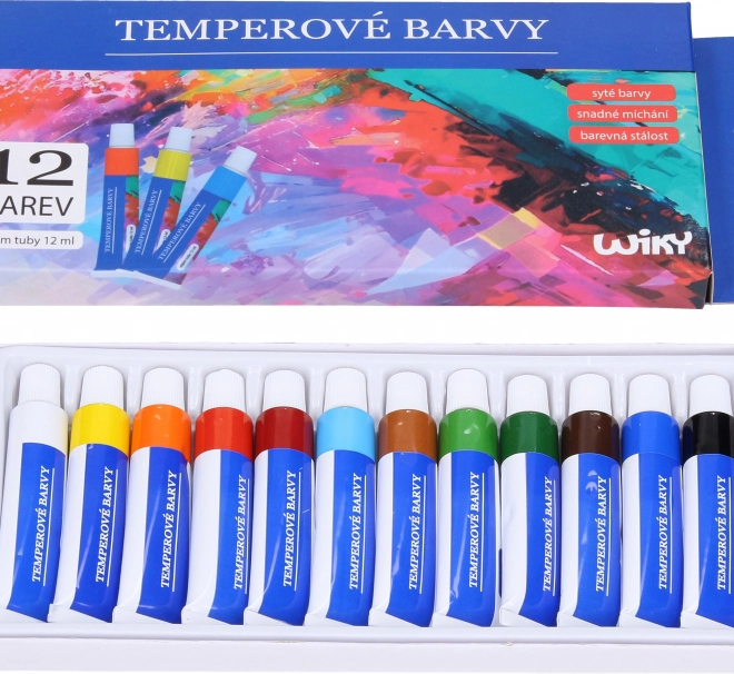 Temperafarver metalsæt 12×12 ml