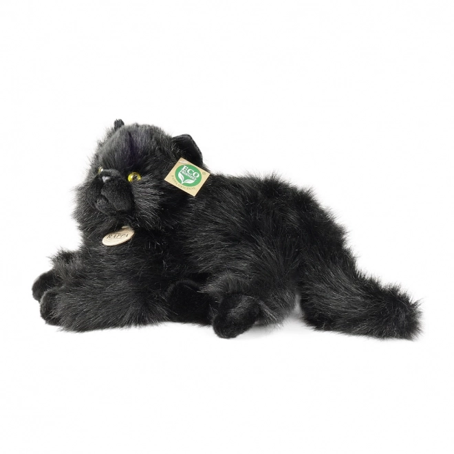 Rappa Plysj Kat Sort Liggede 30 cm ECO-FRIENDLY