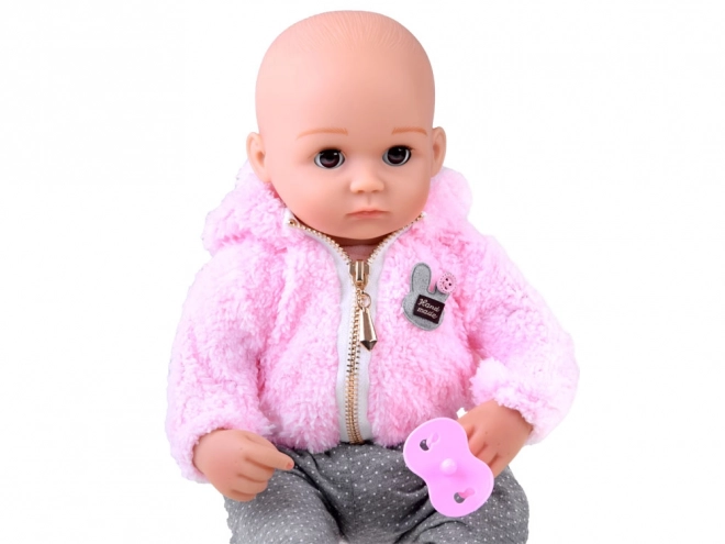Blød gummidukke baby 43 cm