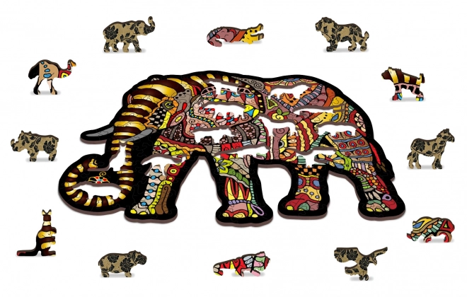 Wooden City Træpuslespil Magisk Elefant 150 stykker EKO