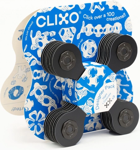 Designer Pack magnetiske blokke Clixo, sorte