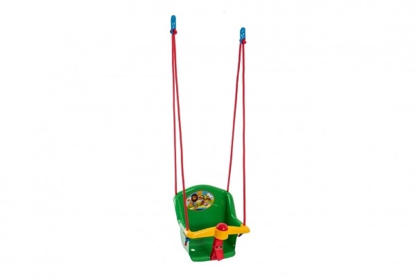 Babygynge med squeaker plast grøn bæreevne 20kg 35x34x35cm