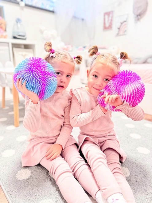 SPORTO Flosset regnbuebold med lys - pink og hvid
